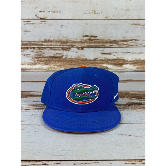 Nike Other - Nike Florida Gators Cap Blue / Orange Fitted Football 643 Dri-Fit NCAA Adult Hat